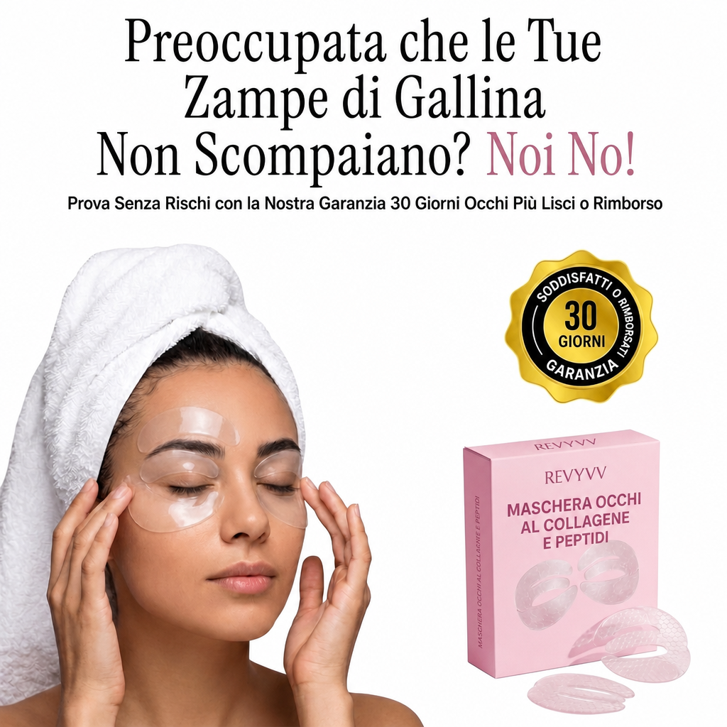 Maschera per gli occhi al collagene e peptidi