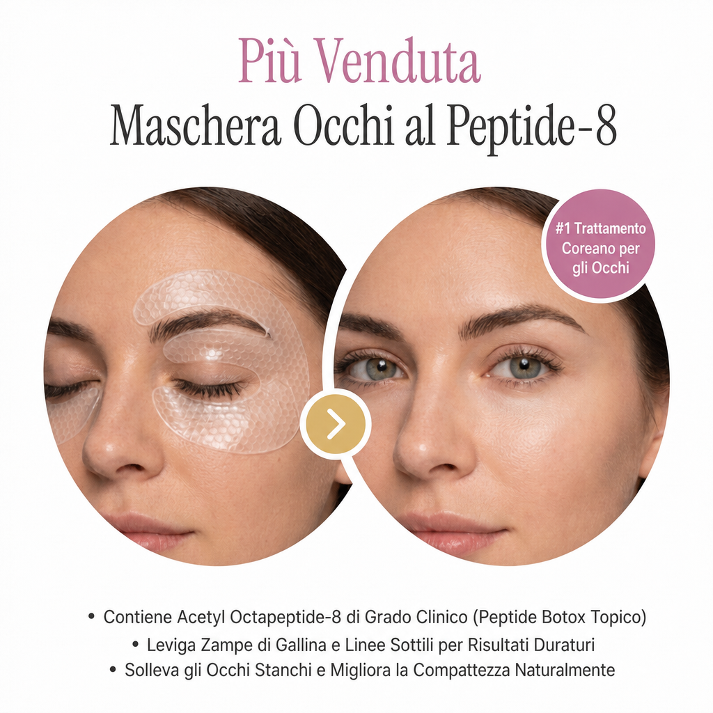 Maschera per gli occhi al collagene e peptidi