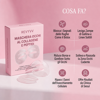 Maschera per gli occhi al collagene e peptidi