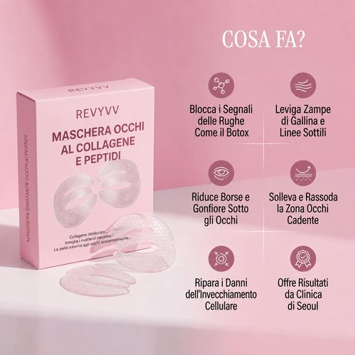 Maschera per gli occhi al collagene e peptidi