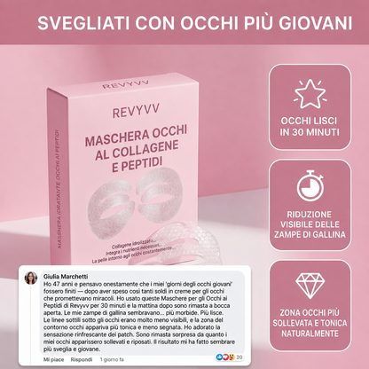 Maschera per gli occhi al collagene e peptidi