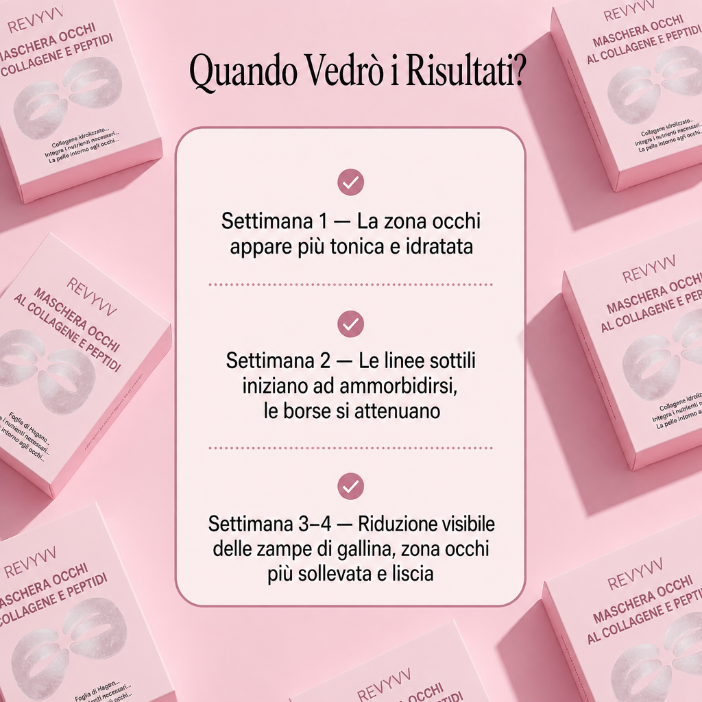 Maschera per gli occhi al collagene e peptidi
