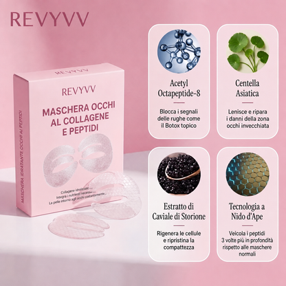 Maschera per gli occhi al collagene e peptidi